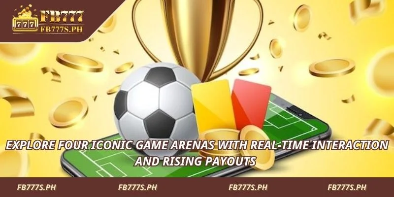Explore four iconic game arenas with real-time interaction and rising payouts