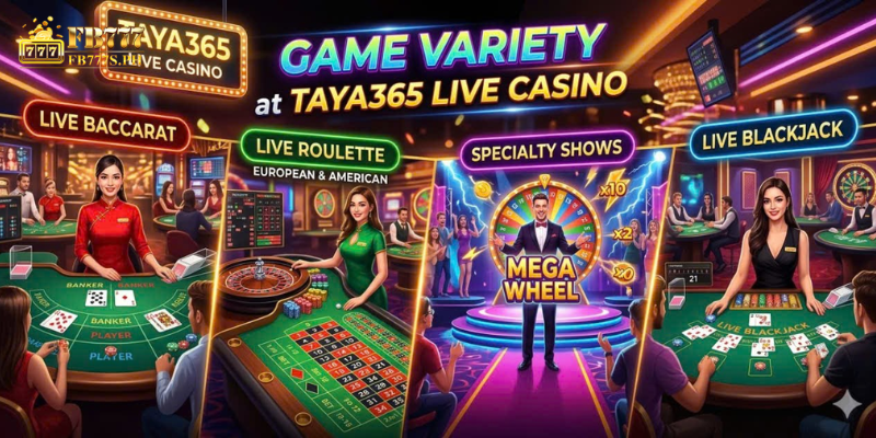 Game Variety at TAYA365 Live Casino